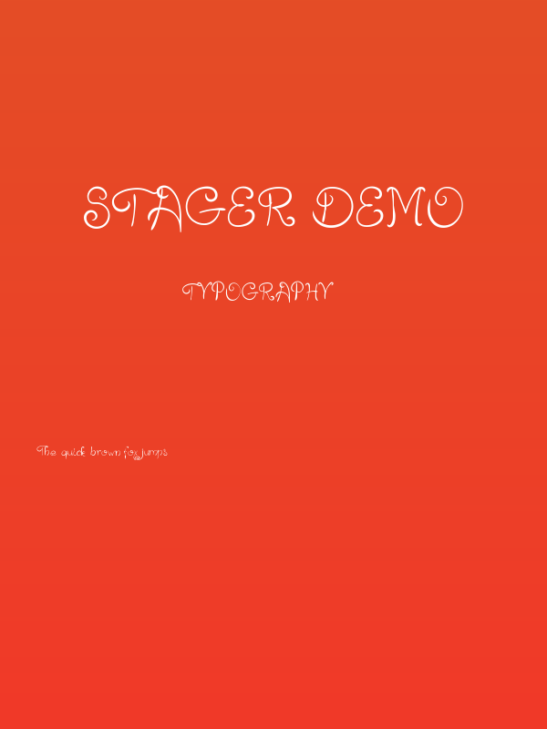 Stager Demo Poster