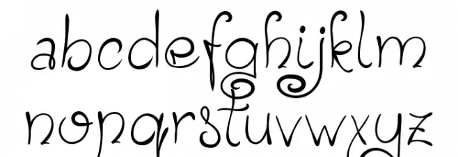 Stager Demo Schriftart Kleinbuchstaben