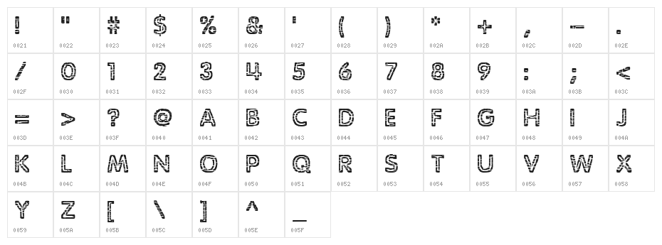 Stagnation BRK Character Map