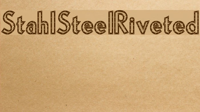 StahlSteelRiveted لخطوط تنزيل examples