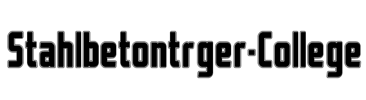 StahlbetontrŠger-College  Скачать бесплатные шрифты