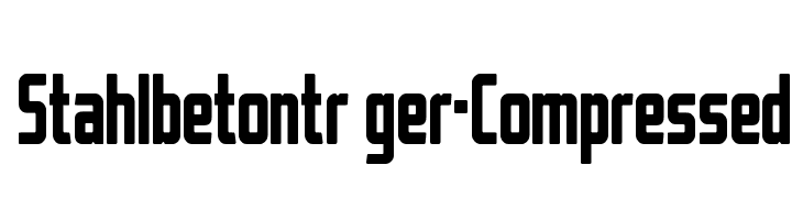StahlbetontrŠger-Compressed Font