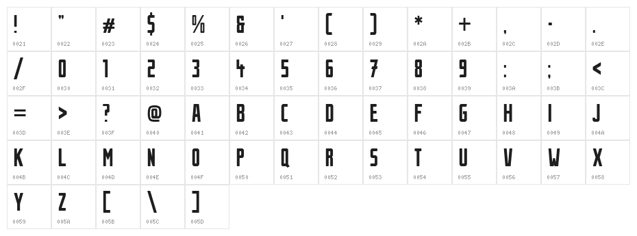 StahlbetontrŠger-Compressed Character Map
