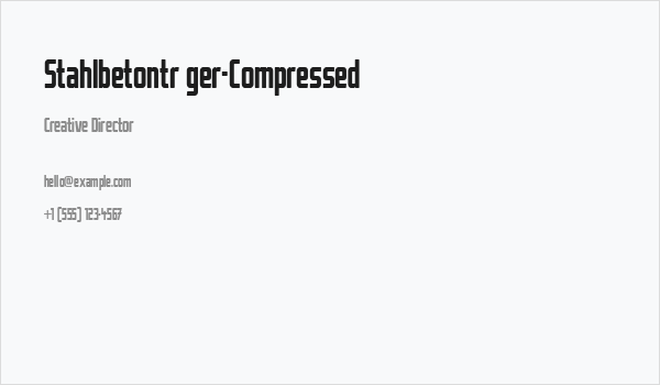 StahlbetontrŠger-Compressed Business Card