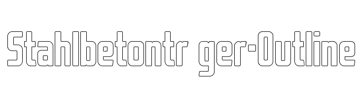 StahlbetontrŠger-Outline Font
