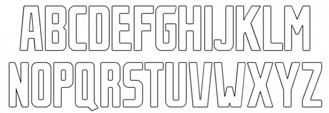 StahlbetontrŠger-Outline フォント 大文字