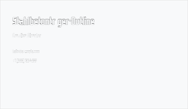 StahlbetontrŠger-Outline Business Card