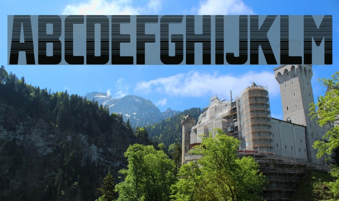 StahlbetontrŠger-Stripes Font examples