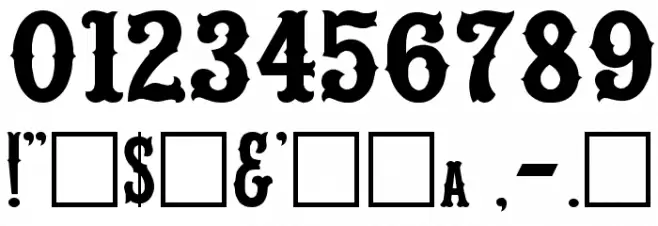 Stahls Tiffany - 2000 Font OTHER CHARS