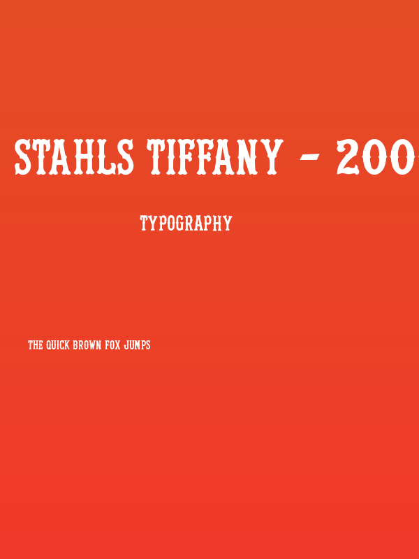 Stahls Tiffany - 2000 Poster