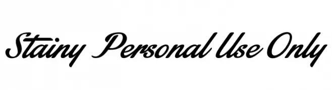 Stainy Personal Use Only  नि: शुल्क फ़ॉन्ट्स डाउनलोड