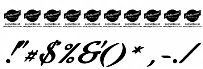 Stainy Personal Use Only Font OTHER CHARS
