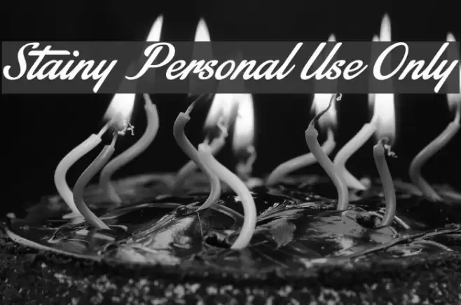 Stainy Personal Use Only Font examples