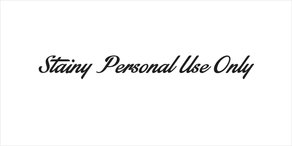 Stainy Personal Use Only Logo