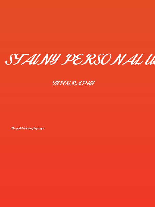 Stainy Personal Use Only Poster