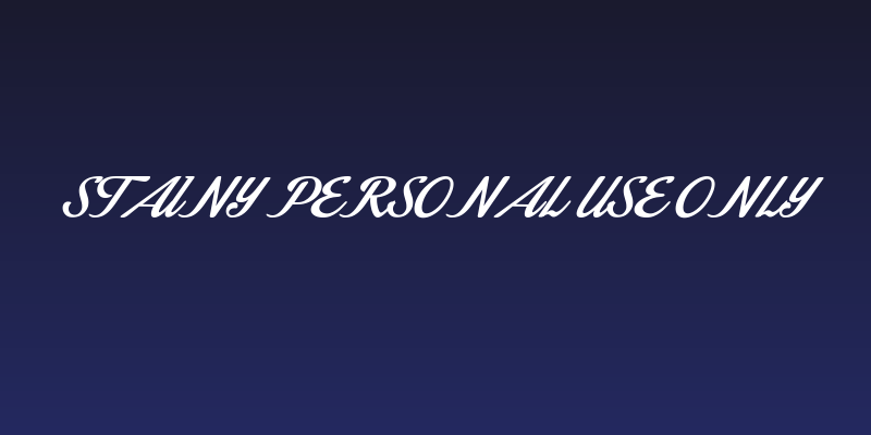 Stainy Personal Use Only Social Header