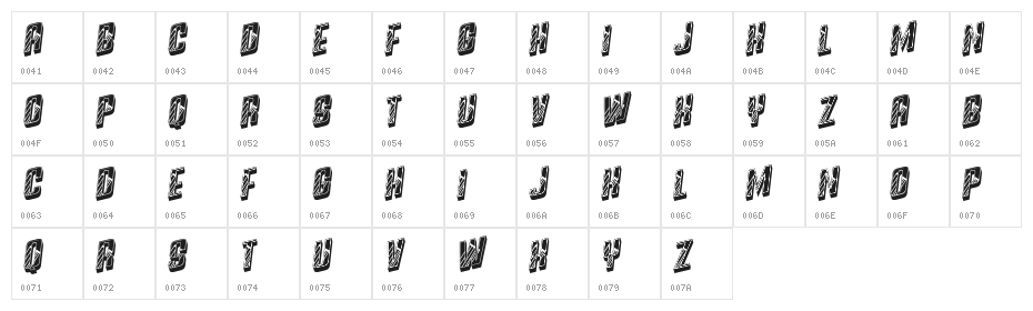 Stairs Regular Character Map