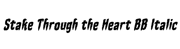 Stake Through the Heart BB Italic  Descarca Fonturi Gratis