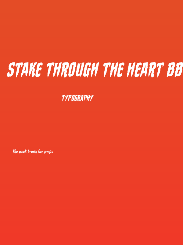 Stake Through the Heart BB Italic Poster
