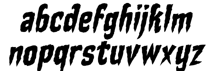 Stake Through the Heart BB Italic Font LOWERCASE