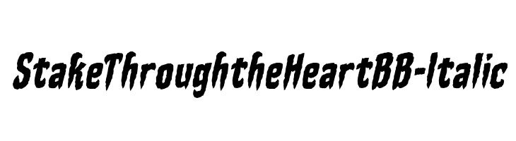 StakeThroughtheHeartBB-Italic  Free Fonts Download