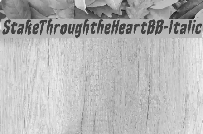 StakeThroughtheHeartBB-Italic Font examples