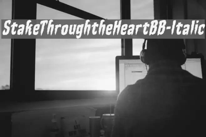 StakeThroughtheHeartBB-Italic Font examples