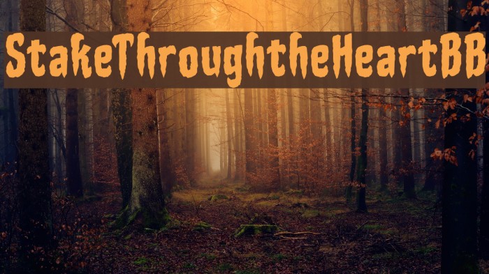 StakeThroughtheHeartBB Font examples