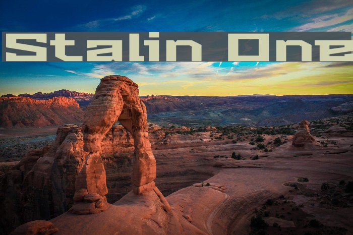 Stalin One Font examples