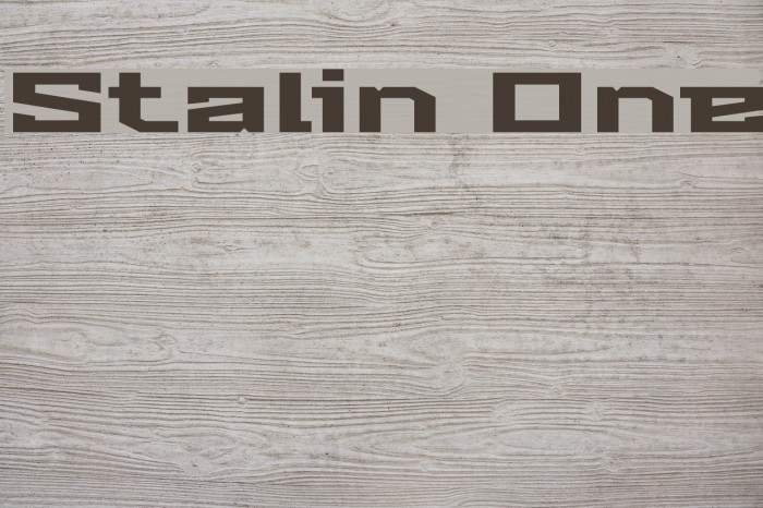 Stalin One Font examples