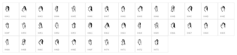 Stam Regular Character Map