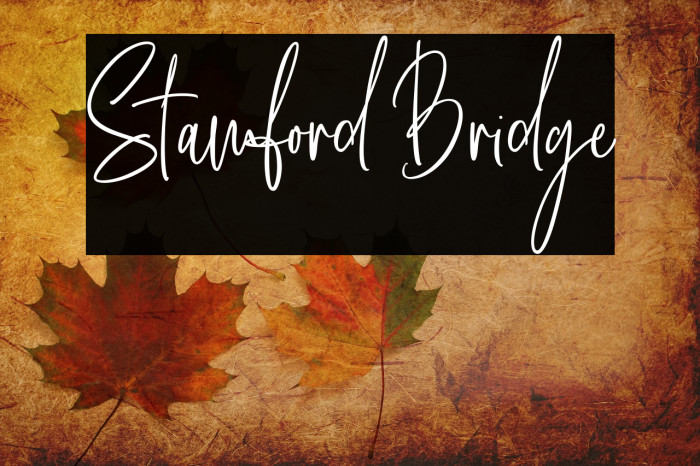 Stamford Bridge Font examples