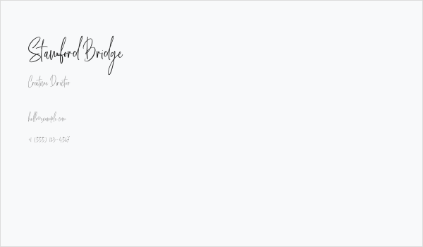 Stamford Bridge Business Card