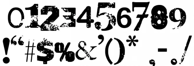Stamp Punk Company Font OTHER CHARS