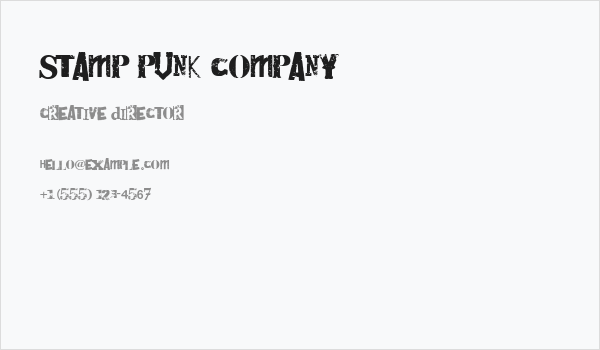 Stamp Punk Company Business Card