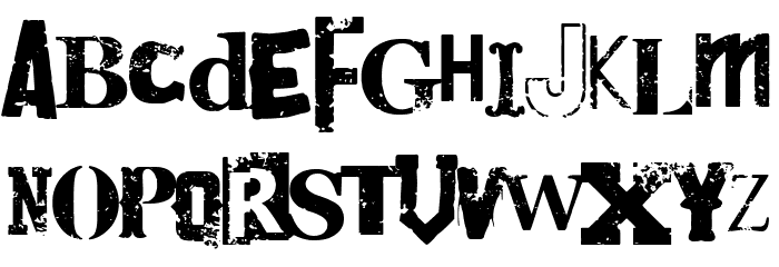 Stamp Punk Company Font LOWERCASE