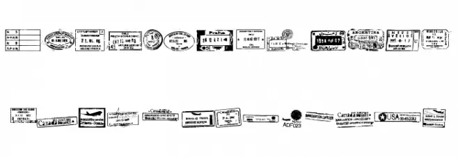 Stamp seal tfb Fuentes MINÚSCULAS