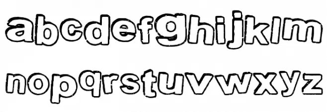 StampInk Schriftart Kleinbuchstaben