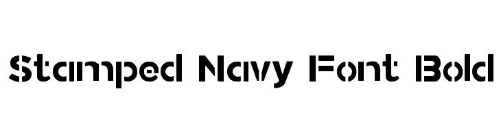 Stamped Navy Font Bold Font