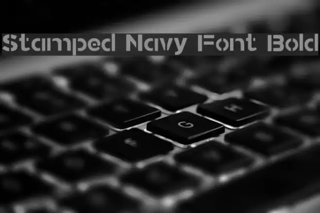Stamped Navy Font Bold Schriftart examples