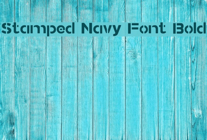Stamped Navy Font Bold Font examples