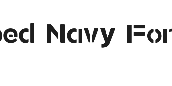 Stamped Navy Font Bold Logo