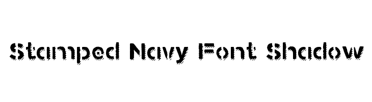 Stamped Navy Font Shadow Font