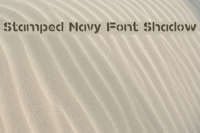 Stamped Navy Font Shadow Font examples