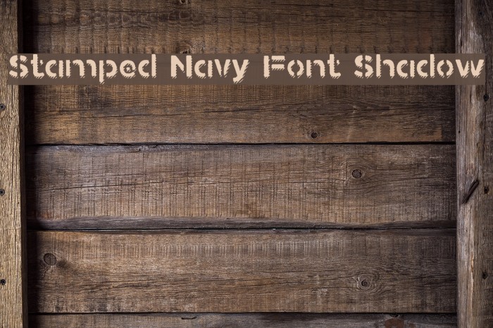 Stamped Navy Font Shadow Font examples