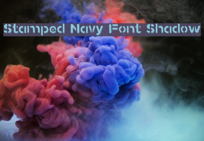 Stamped Navy Font Shadow Font examples