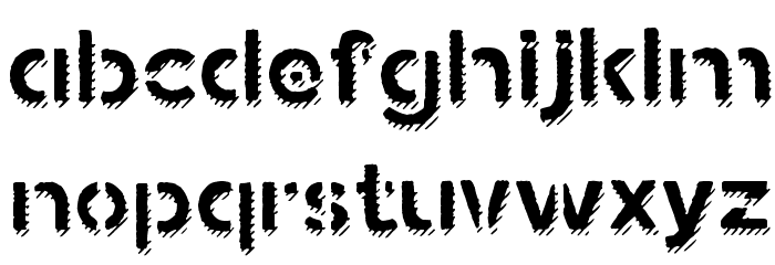 Stamped Navy Font Shadow Font LOWERCASE