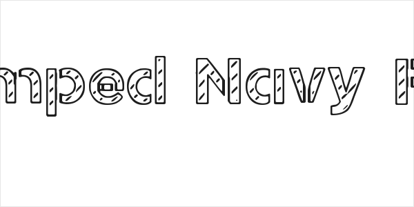 Stamped Navy Font Logo