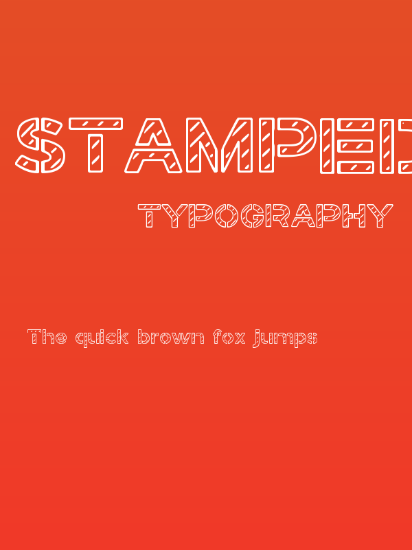 Stamped Navy Font Poster