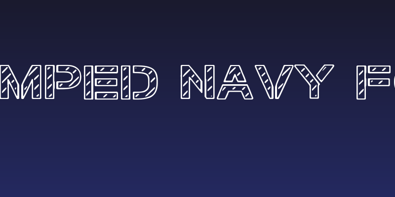 Stamped Navy Font Social Header